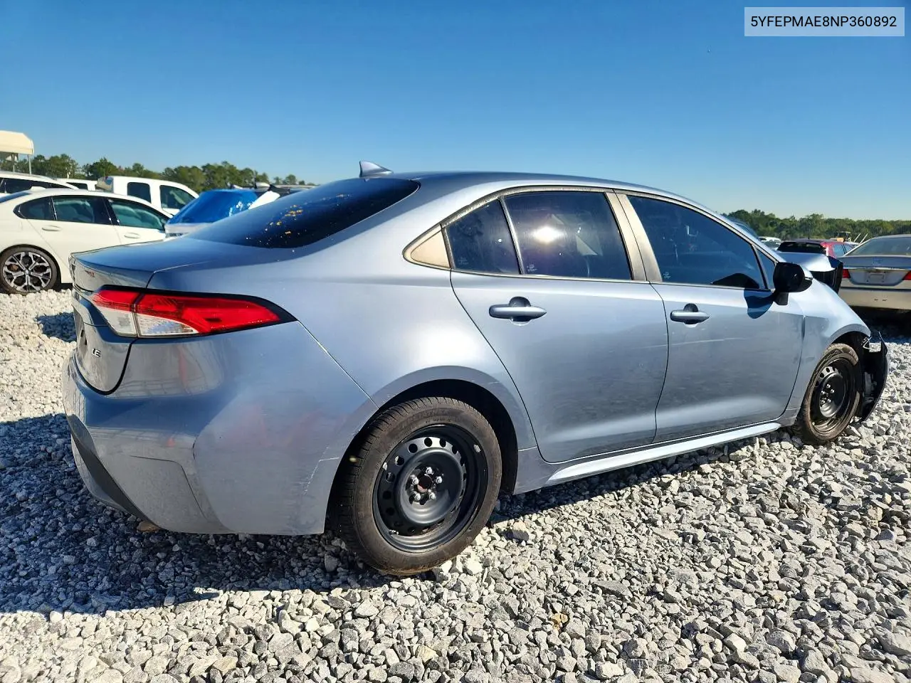 2022 TOYOTA COROLLA VIN 5YFEPMAE8NP360892 — фото 3