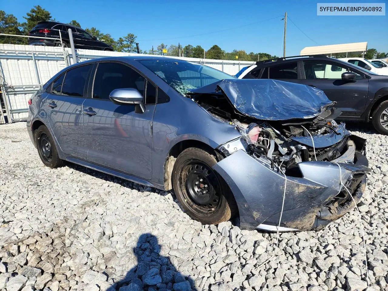 2022 TOYOTA COROLLA VIN 5YFEPMAE8NP360892 — фото 4