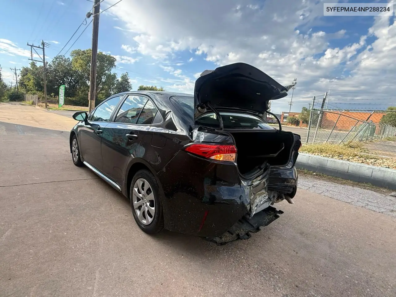 2022 TOYOTA COROLLA VIN 5YFEPMAE4NP288234 — фото 3