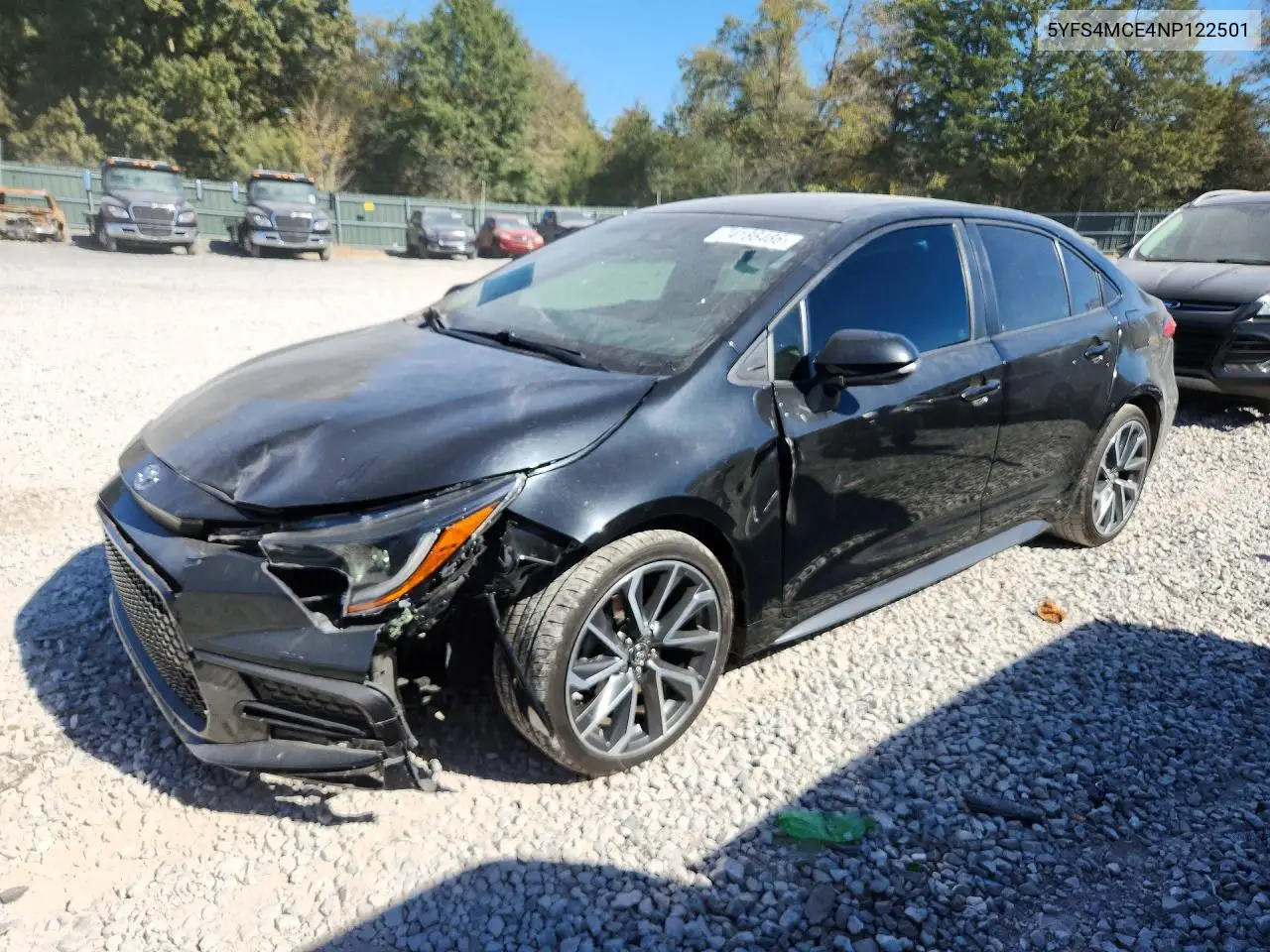 TOYOTA COROLLA 2022, VIN 5YFS4MCE4NP122501
