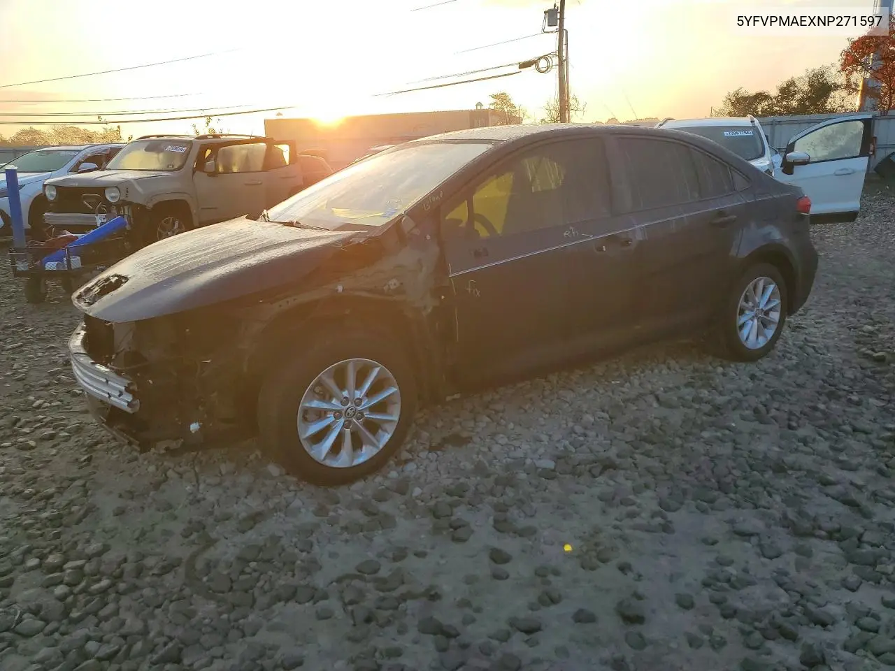 TOYOTA COROLLA 2022, VIN 5YFVPMAEXNP271597