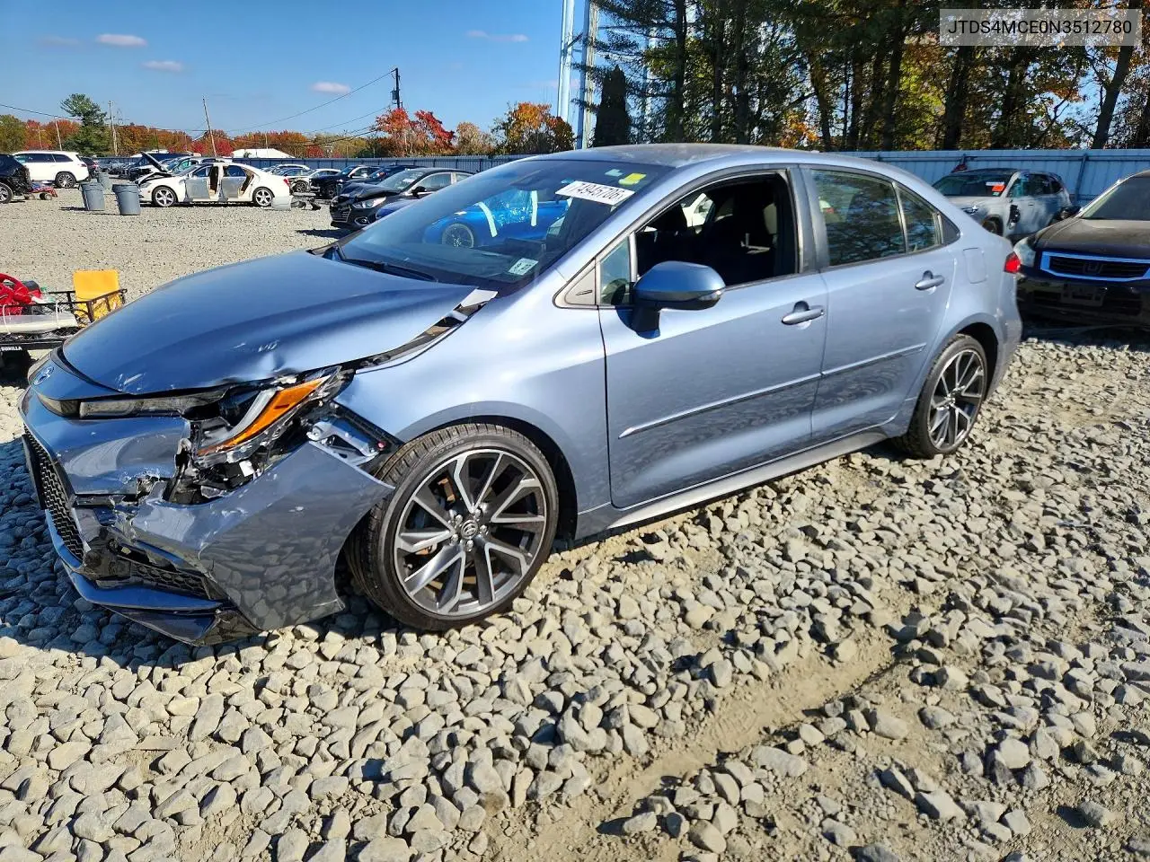 TOYOTA COROLLA 2022, VIN JTDS4MCE0N3512780