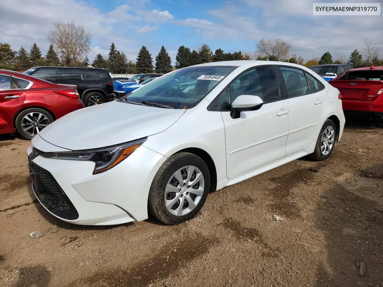 TOYOTA COROLLA 2022, VIN 5YFEPMAE9NP319770