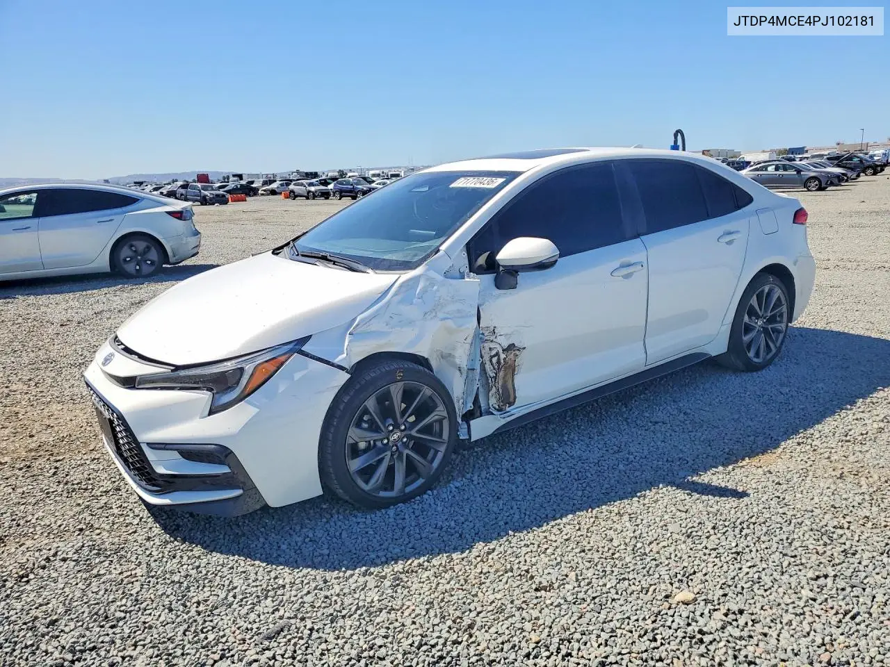 TOYOTA COROLLA 2023, VIN JTDP4MCE4PJ102181