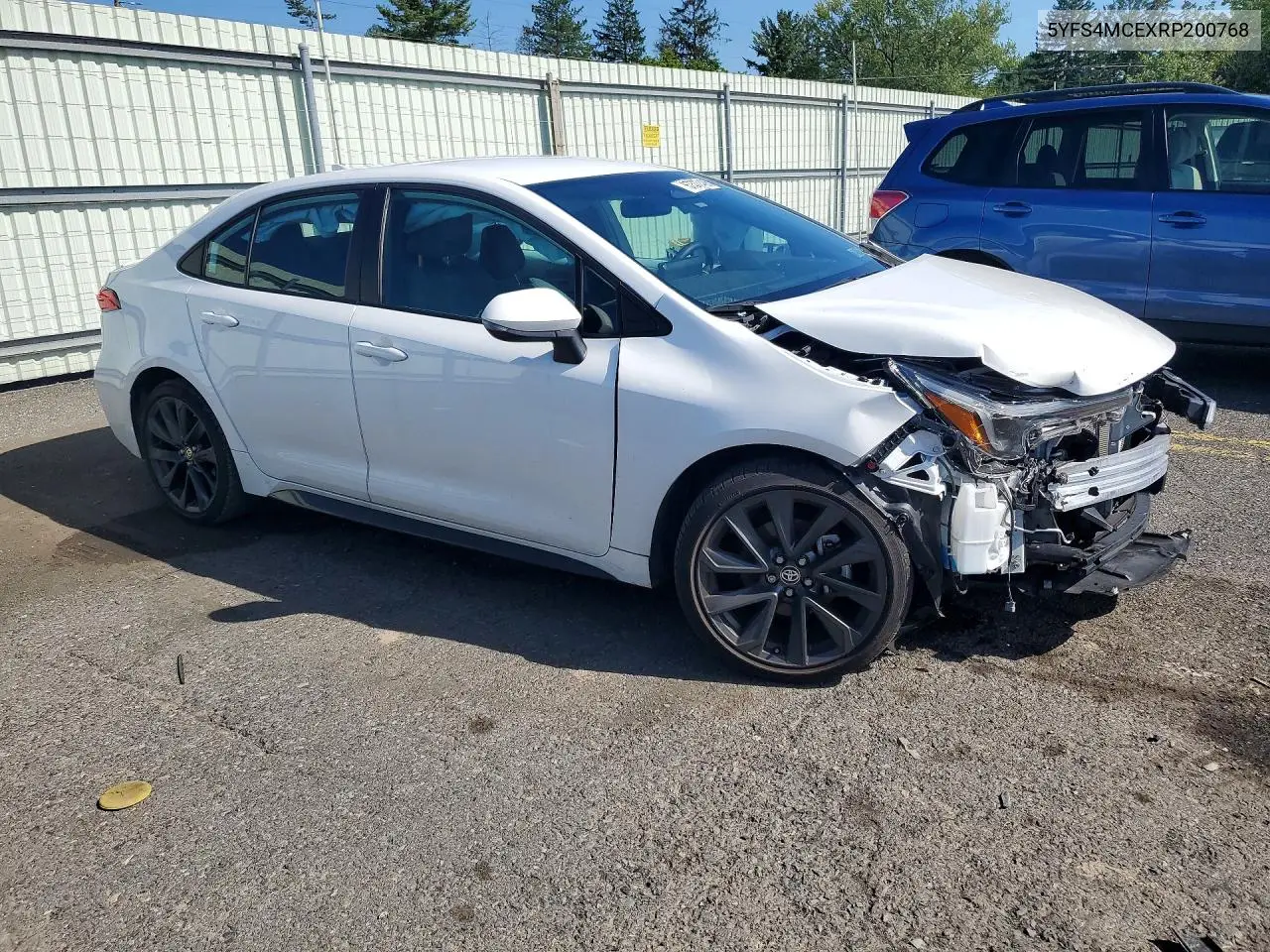 2024 TOYOTA COROLLA VIN 5YFS4MCEXRP200768 — фото 4