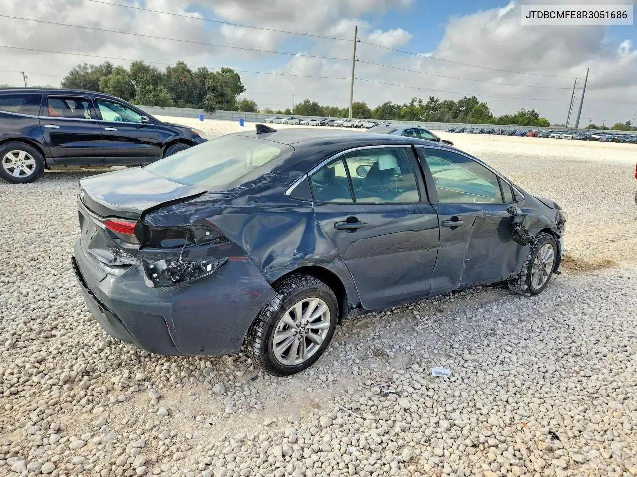 2024 TOYOTA COROLLA VIN JTDBCMFE8R3051686 — фото 3