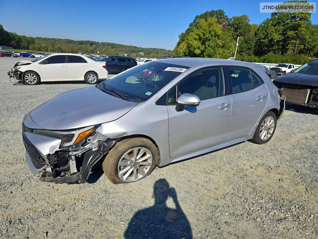 TOYOTA COROLLA 2024, VIN JTND4MBE9R3230049