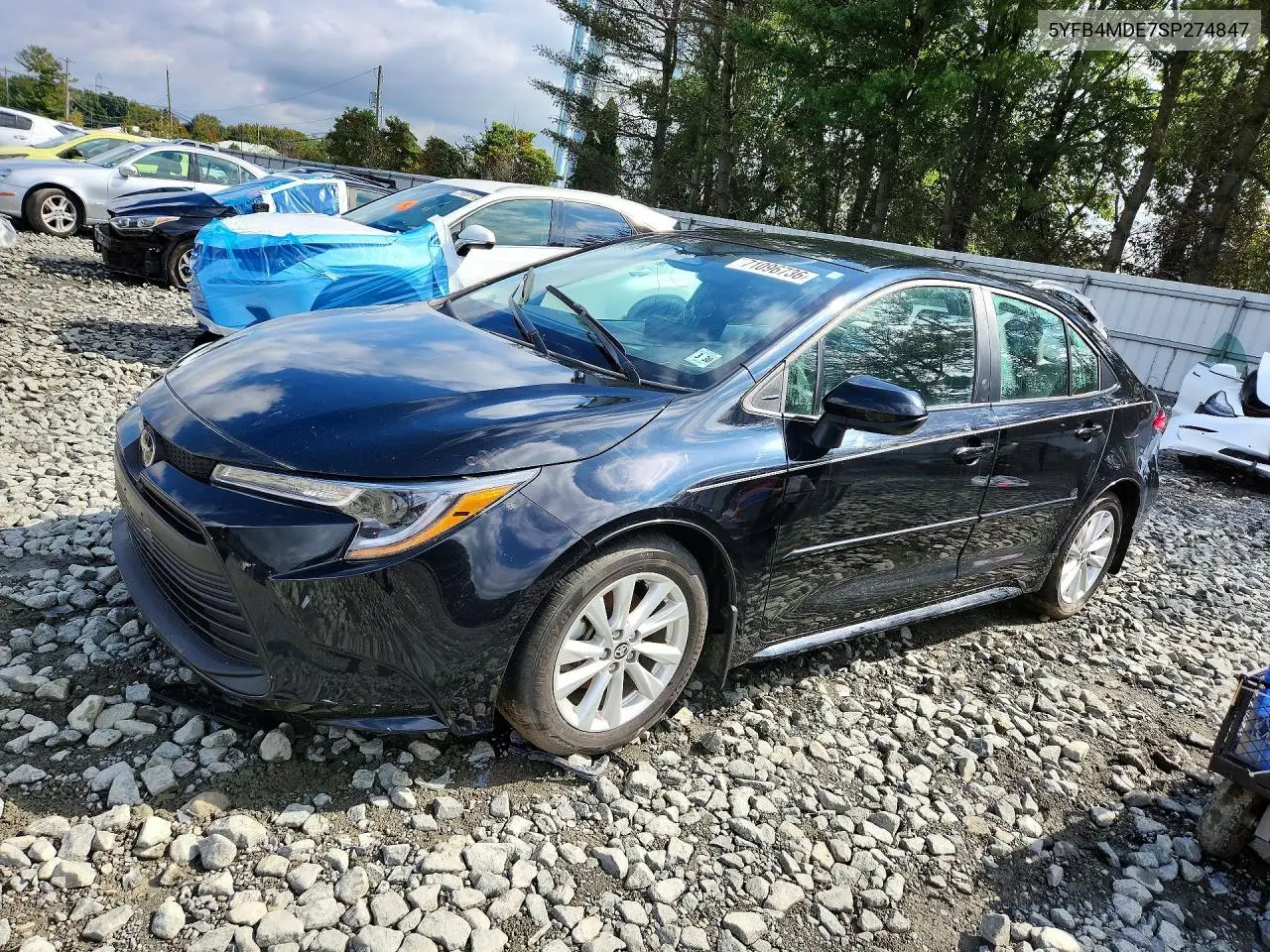 TOYOTA COROLLA 2025, VIN 5YFB4MDE7SP274847