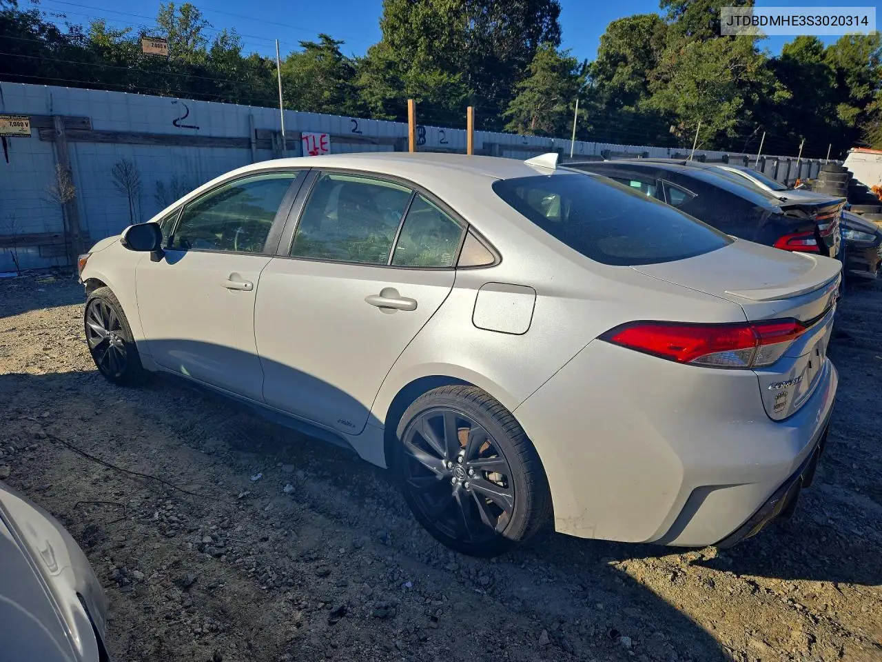 2025 TOYOTA COROLLA VIN JTDBDMHE3S3020314 — фото 2