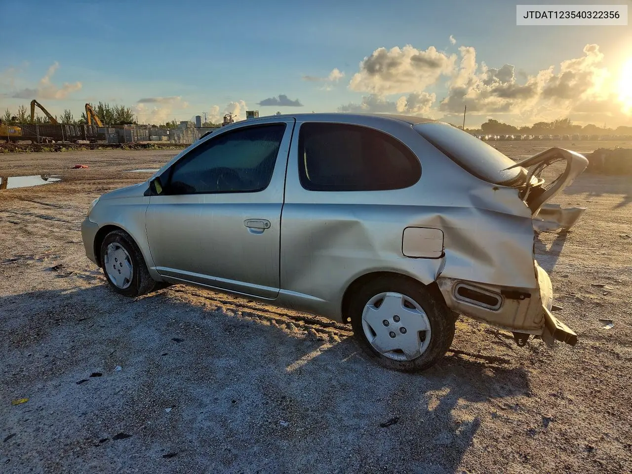 2004 TOYOTA ECHO VIN JTDAT123540322356 — фото 2