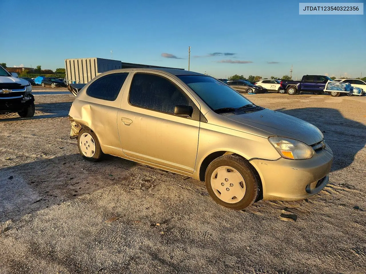 2004 TOYOTA ECHO VIN JTDAT123540322356 — фото 4