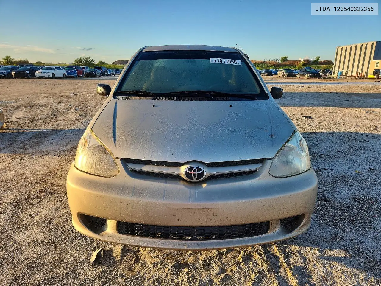 2004 TOYOTA ECHO VIN JTDAT123540322356 — фото 5