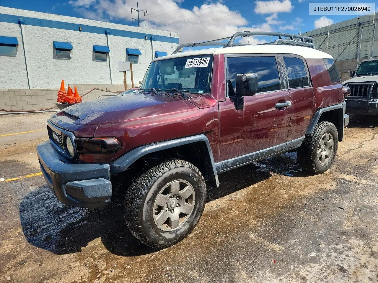TOYOTA FJ CRUISER 2007, VIN JTEBU11F270026949