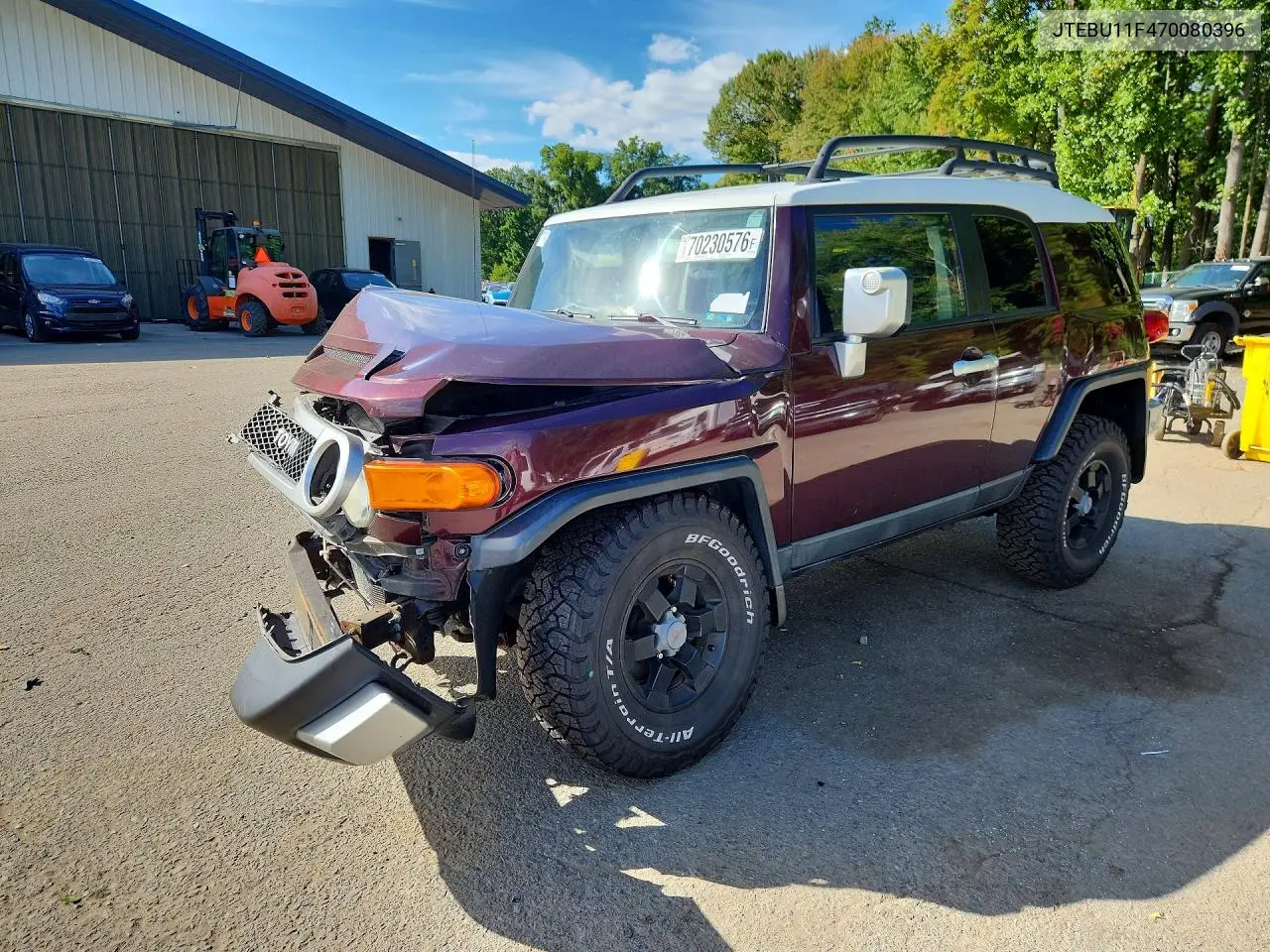 TOYOTA FJ CRUISER 2007, VIN JTEBU11F470080396
