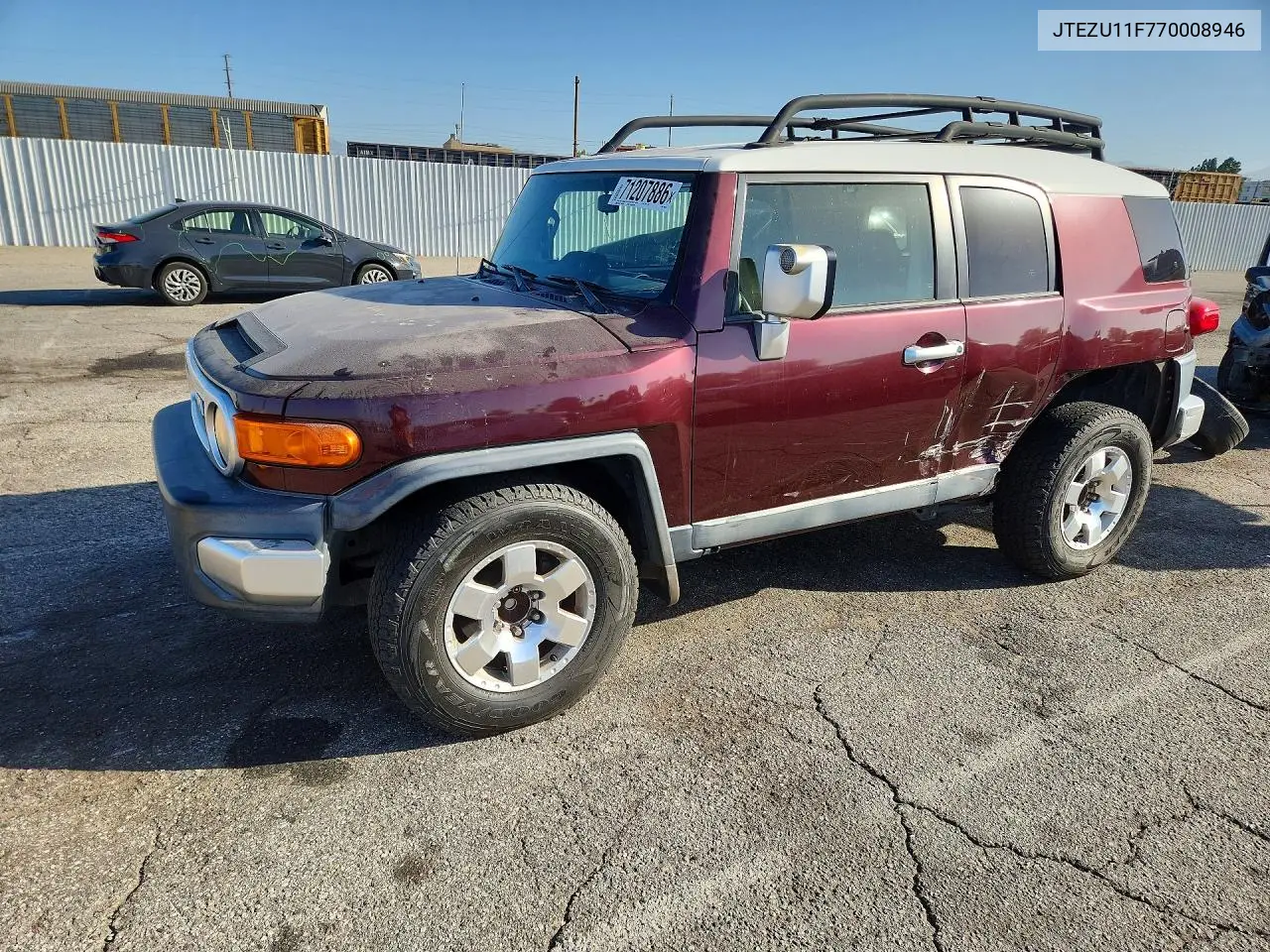 TOYOTA FJ CRUISER 2007, VIN JTEZU11F770008946