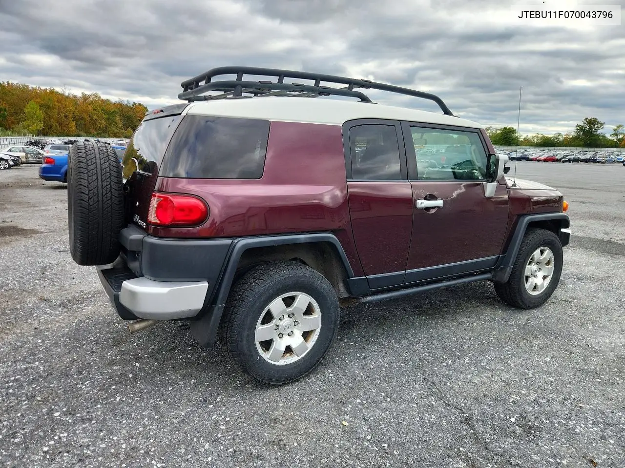 2007 TOYOTA FJ CRUISER VIN JTEBU11F070043796 — фото 3