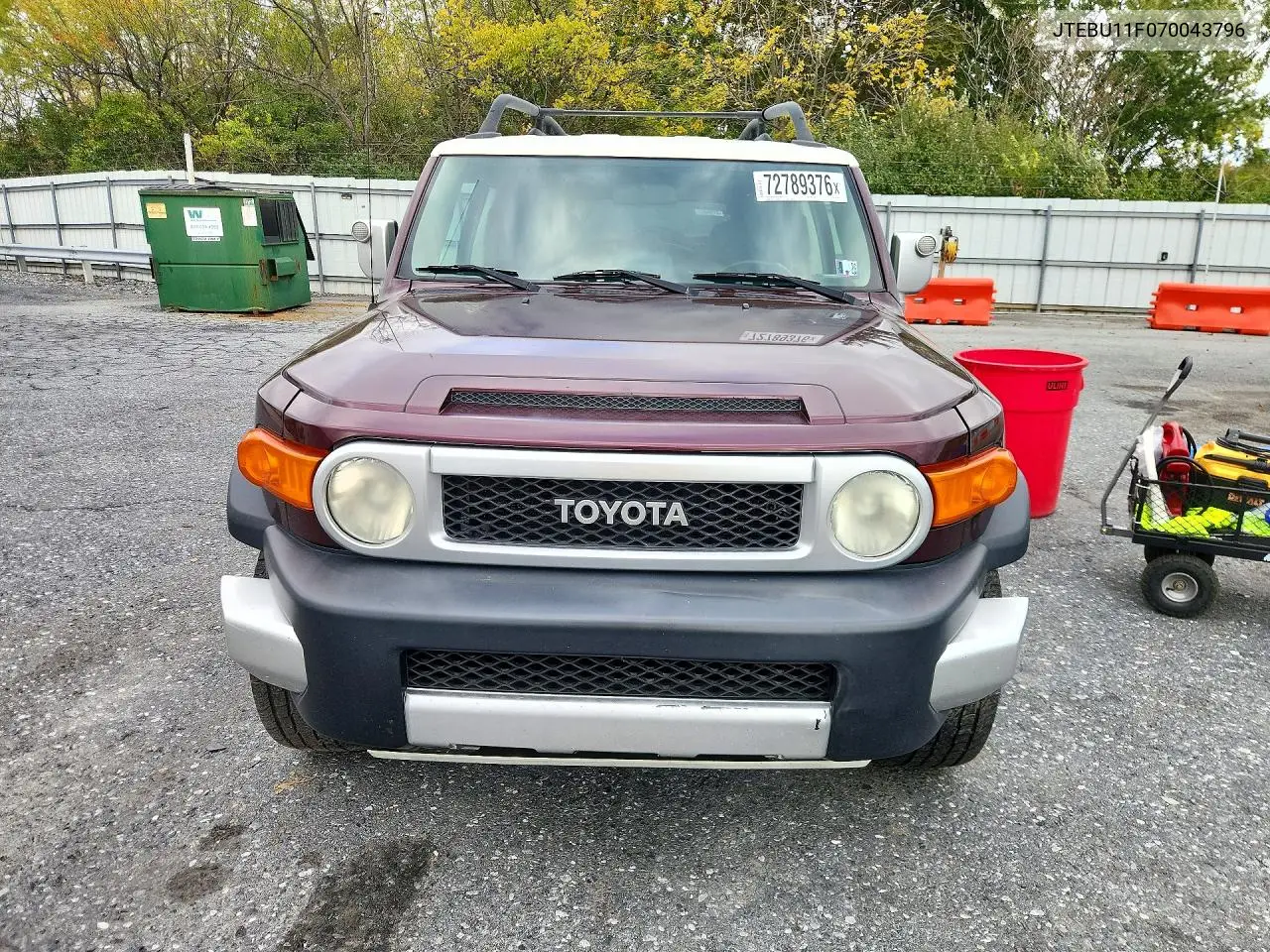 2007 TOYOTA FJ CRUISER VIN JTEBU11F070043796 — фото 5