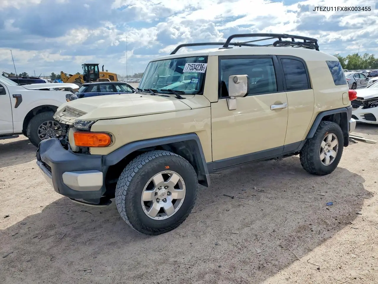 TOYOTA FJ CRUISER 2008, VIN JTEZU11FX8K003455