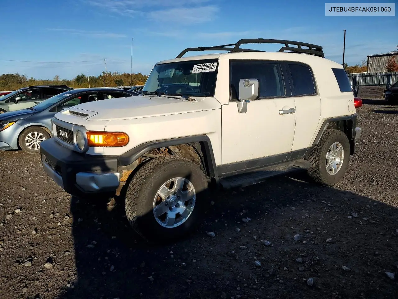 TOYOTA FJ CRUISER 2010, VIN JTEBU4BF4AK081060