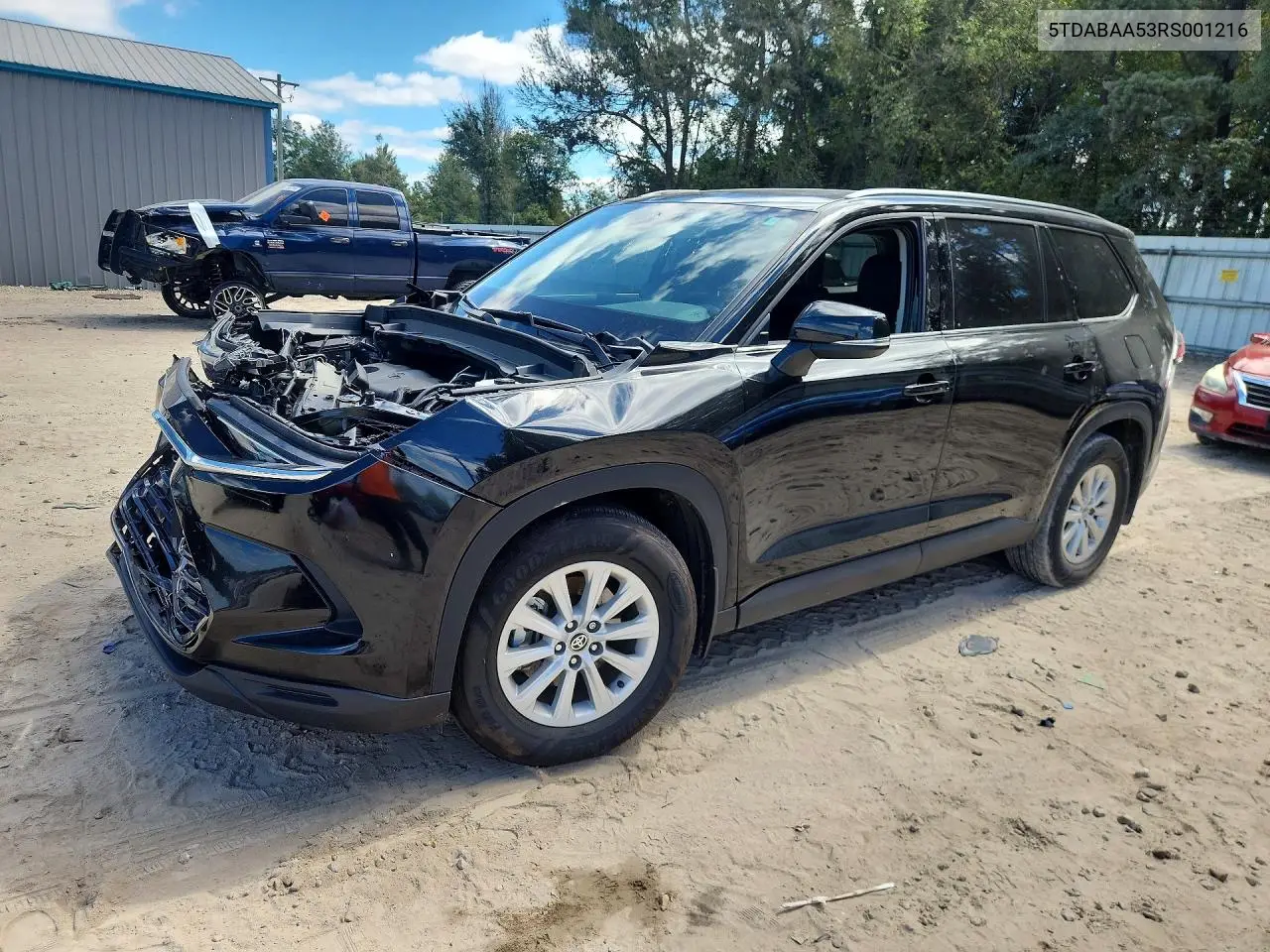 TOYOTA GRAND HIGHLANDER 2024, VIN 5TDABAA53RS001216
