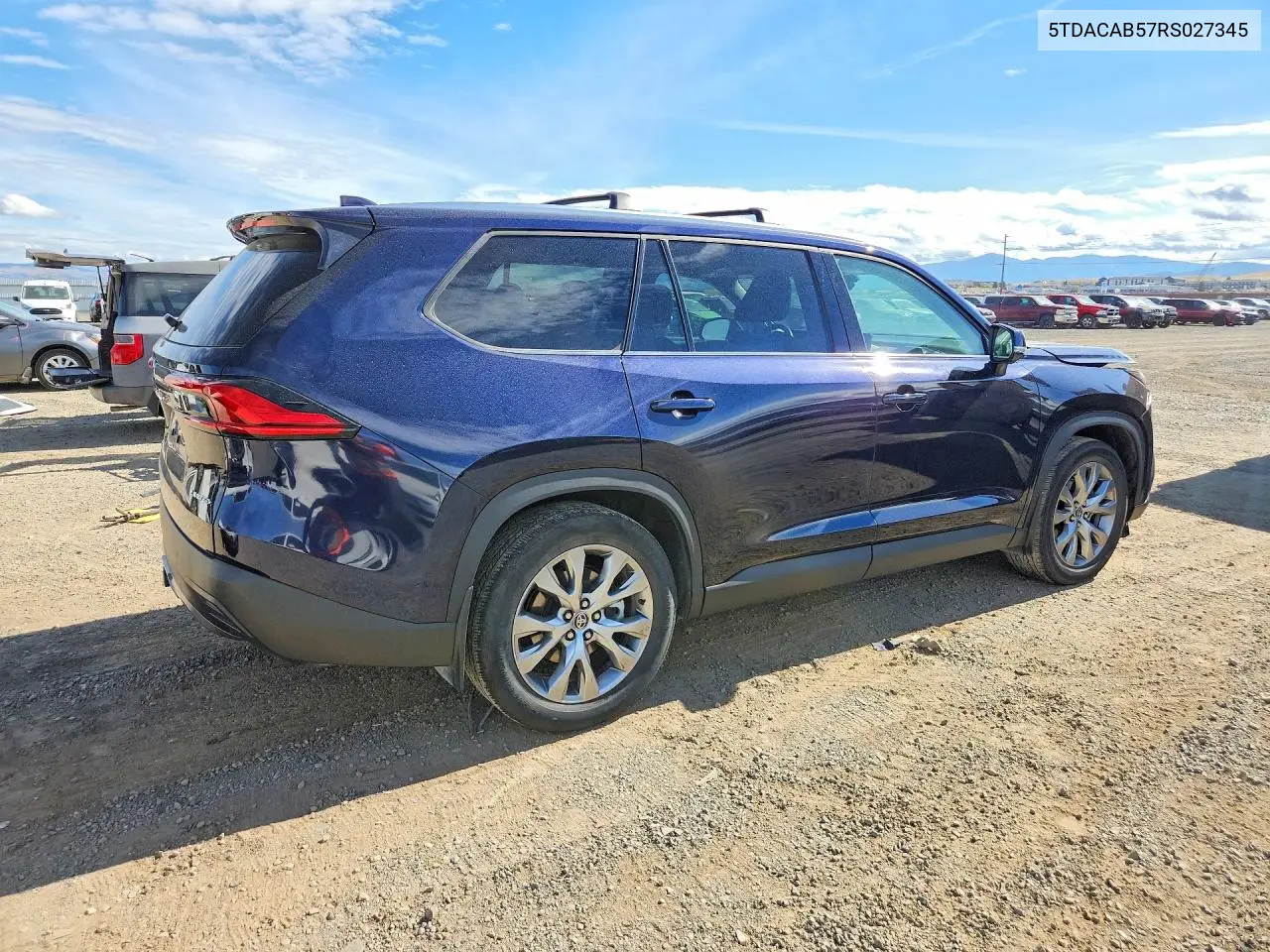 2024 TOYOTA GRAND HIGHLANDER VIN 5TDACAB57RS027345 — фото 3