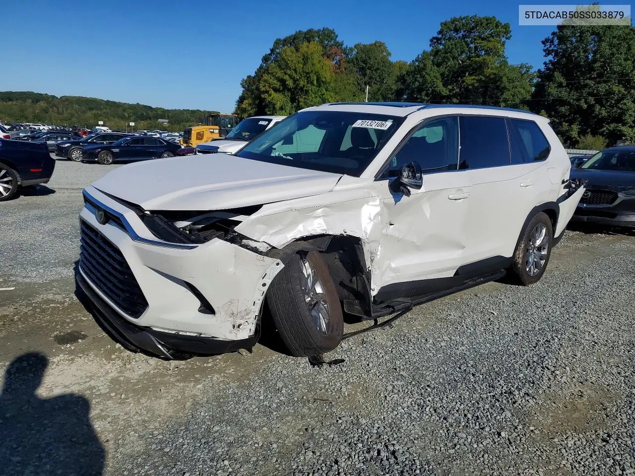 TOYOTA GRAND HIGHLANDER 2025, VIN 5TDACAB50SS033879