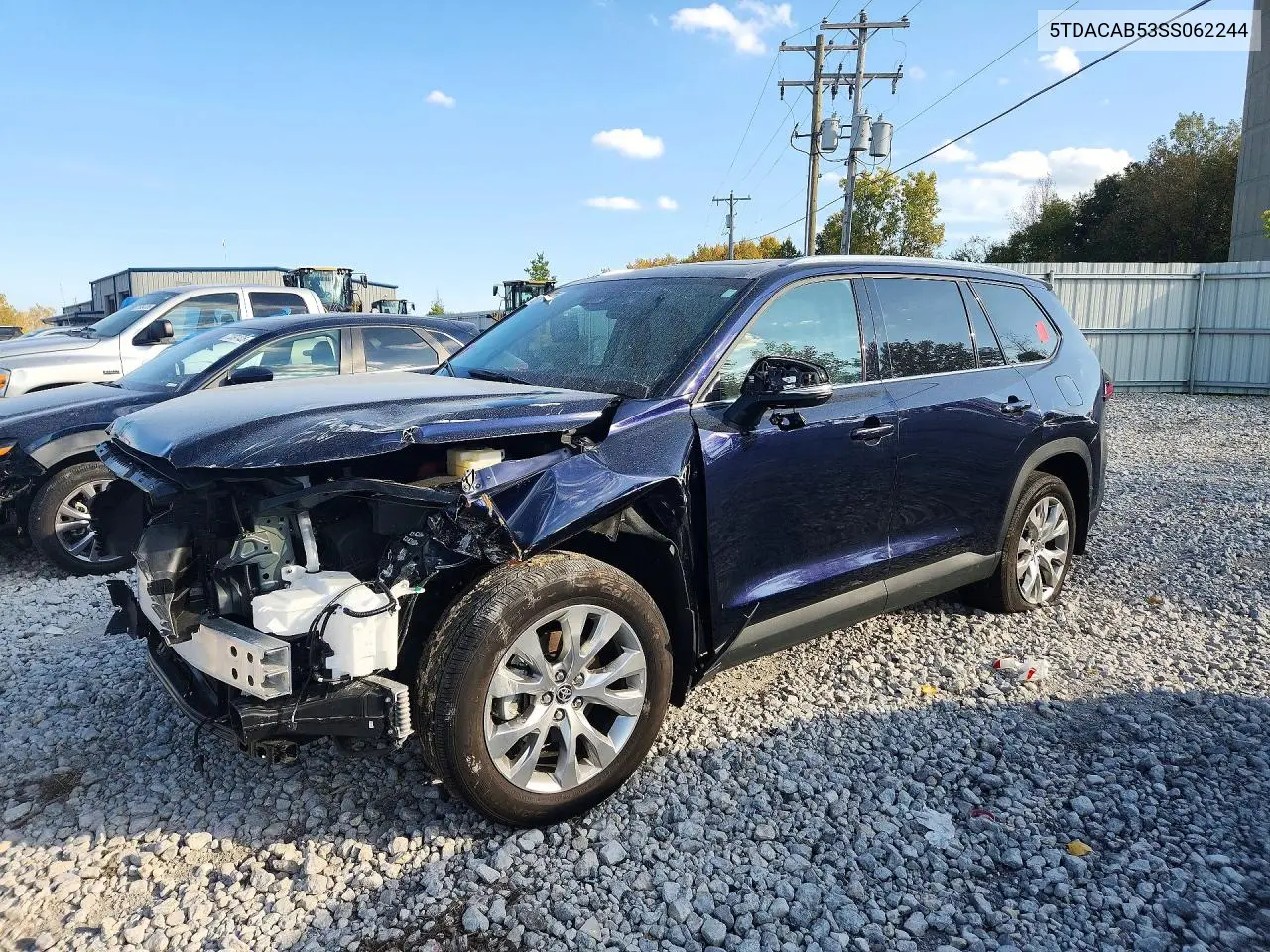 TOYOTA GRAND HIGHLANDER 2025, VIN 5TDACAB53SS062244