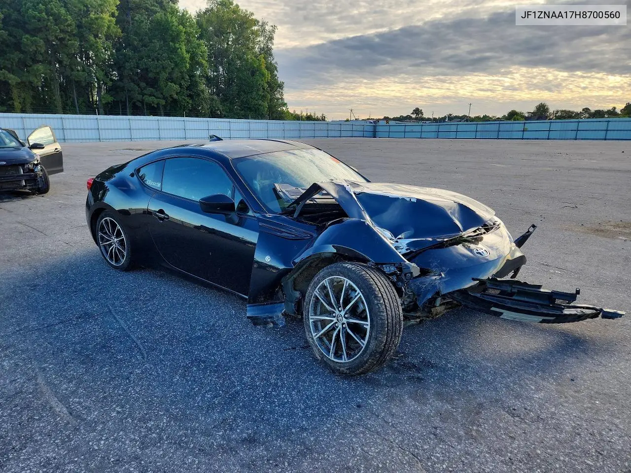 TOYOTA GT86 2017, VIN JF1ZNAA17H8700560