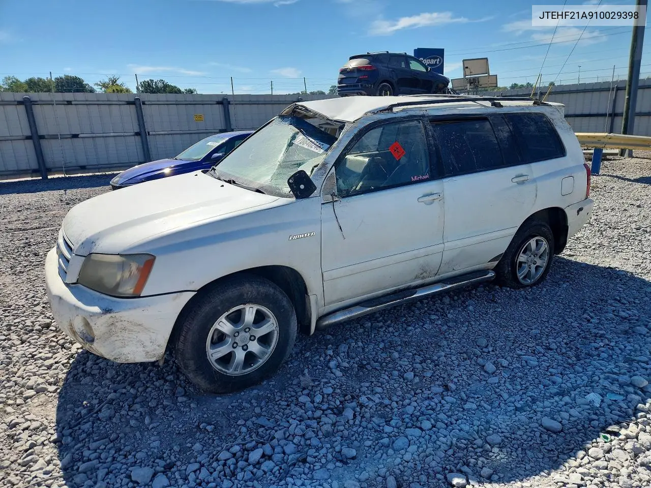 TOYOTA HIGHLANDER 2001, VIN JTEHF21A910029398
