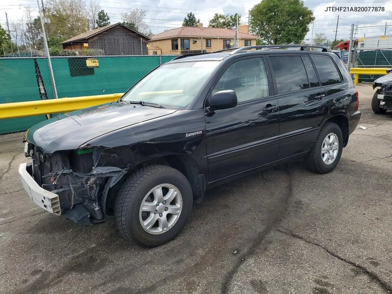 TOYOTA HIGHLANDER 2002, VIN JTEHF21A820077878