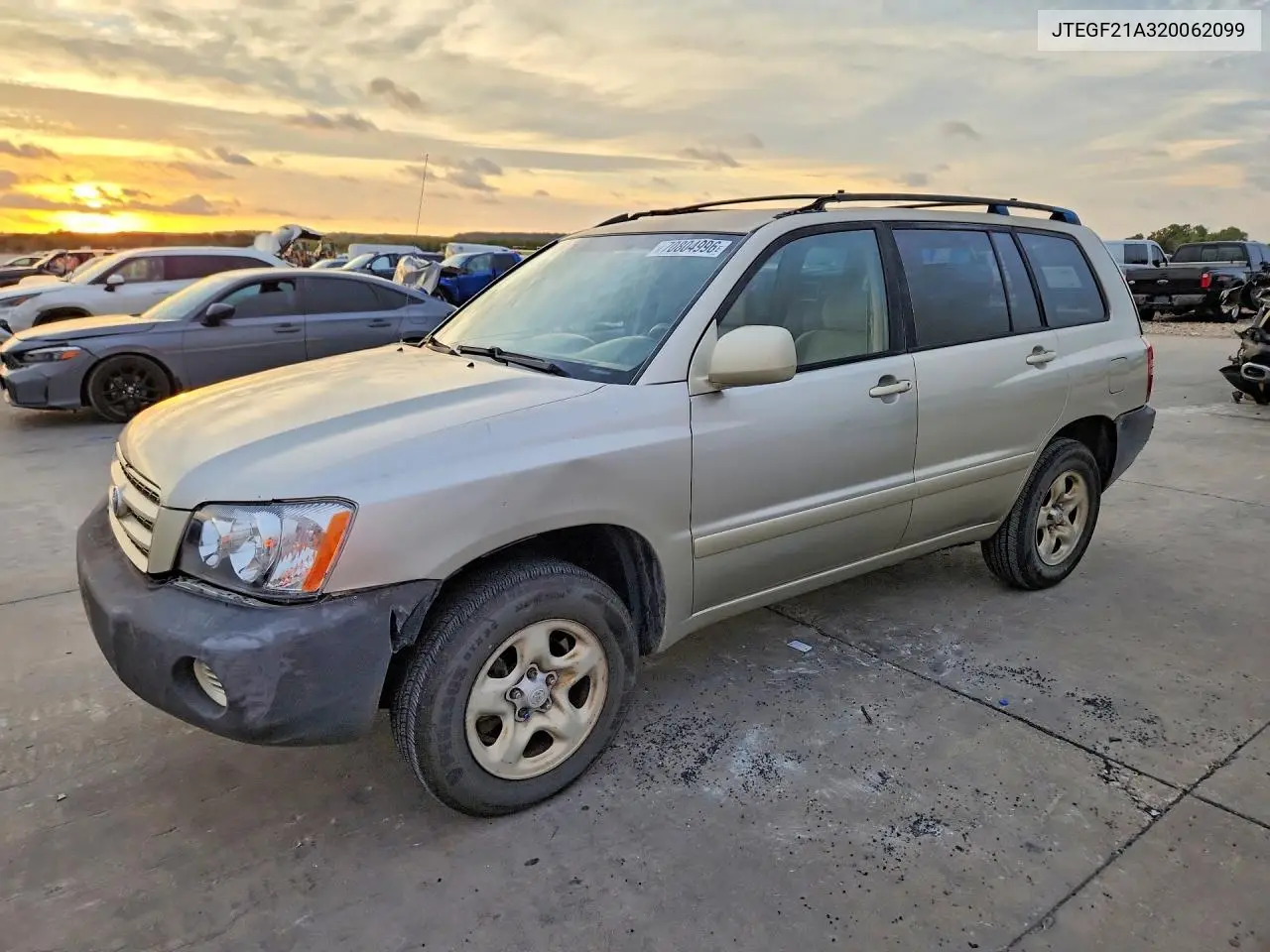 TOYOTA HIGHLANDER 2002, VIN JTEGF21A320062099