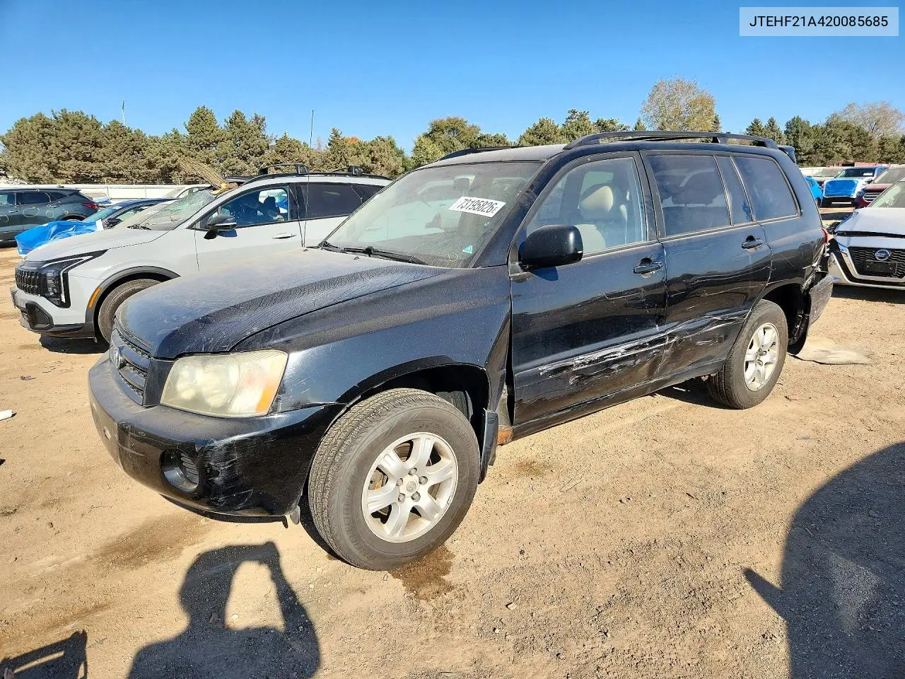 TOYOTA HIGHLANDER 2002, VIN JTEHF21A420085685