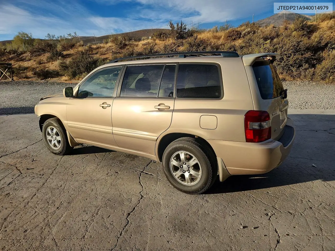 2004 TOYOTA HIGHLANDER VIN JTEDP21A940014979 — фото 2
