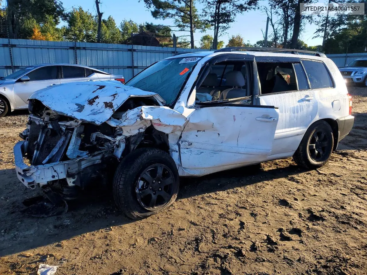 TOYOTA HIGHLANDER 2004, VIN JTEDP21A640001557