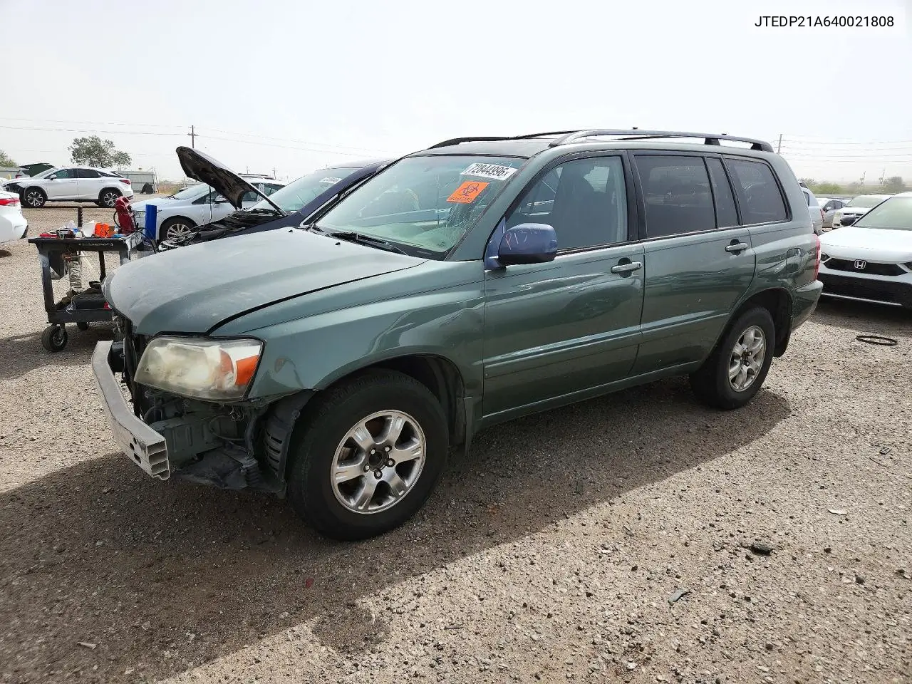 TOYOTA HIGHLANDER 2004, VIN JTEDP21A640021808