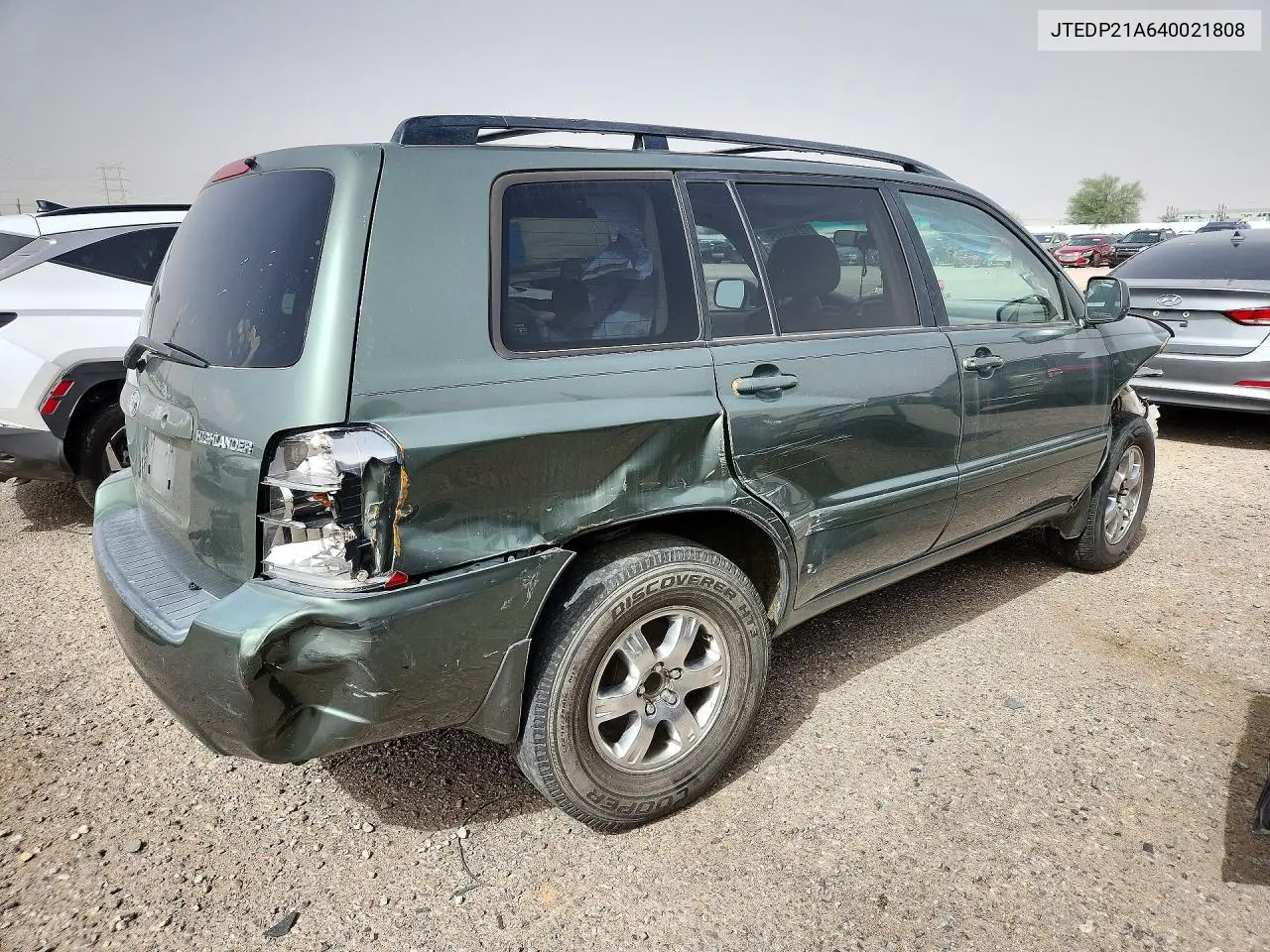2004 TOYOTA HIGHLANDER VIN JTEDP21A640021808 — фото 3