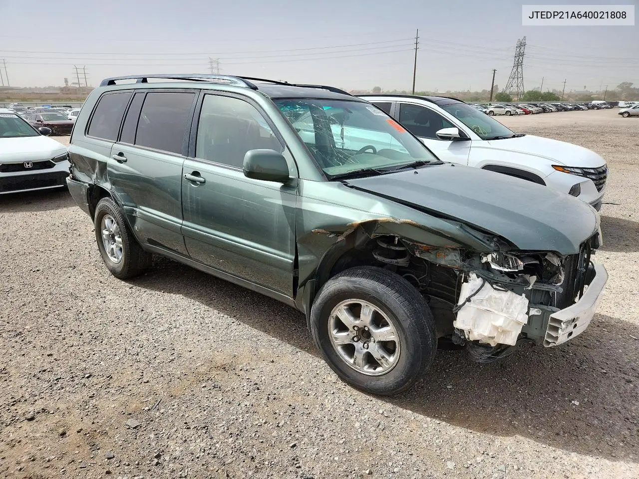 2004 TOYOTA HIGHLANDER VIN JTEDP21A640021808 — фото 4