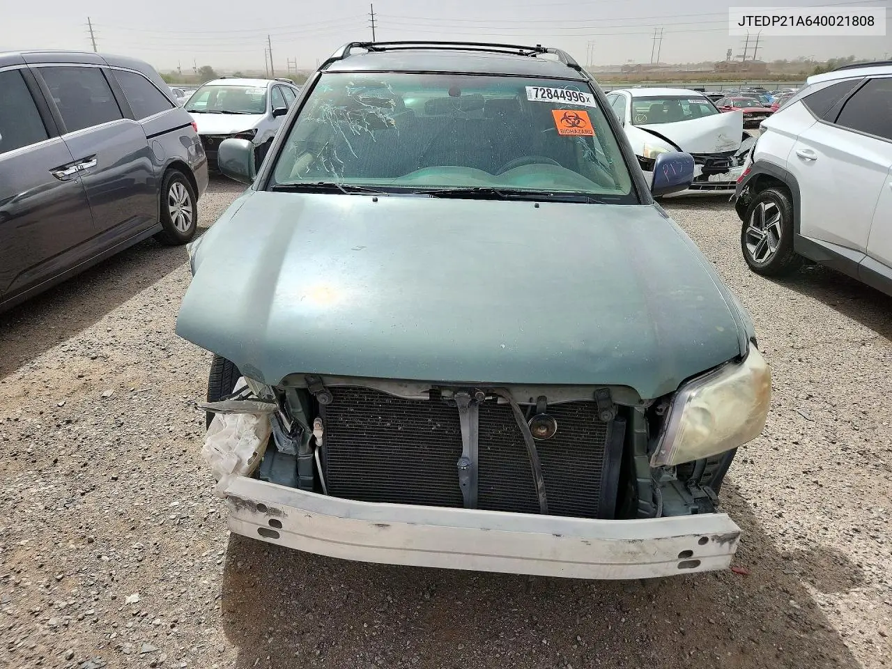 2004 TOYOTA HIGHLANDER VIN JTEDP21A640021808 — фото 5