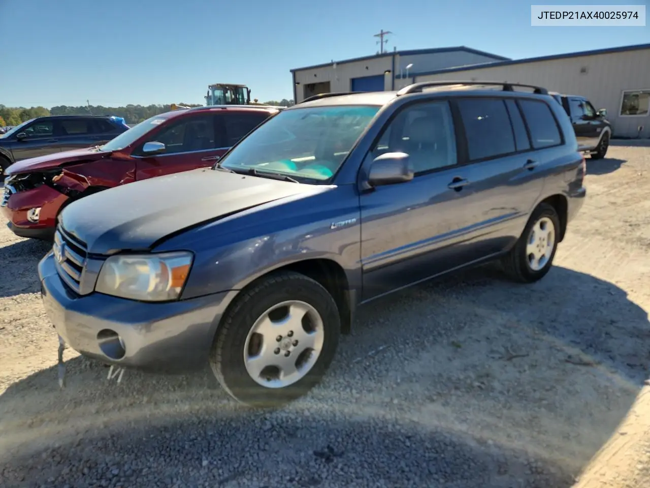 TOYOTA HIGHLANDER 2004, VIN JTEDP21AX40025974