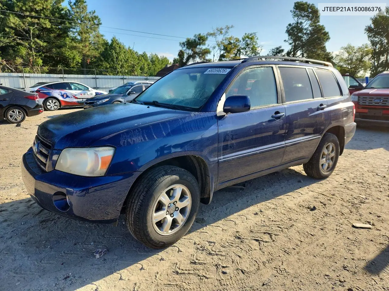 TOYOTA HIGHLANDER 2005, VIN JTEEP21A150086376