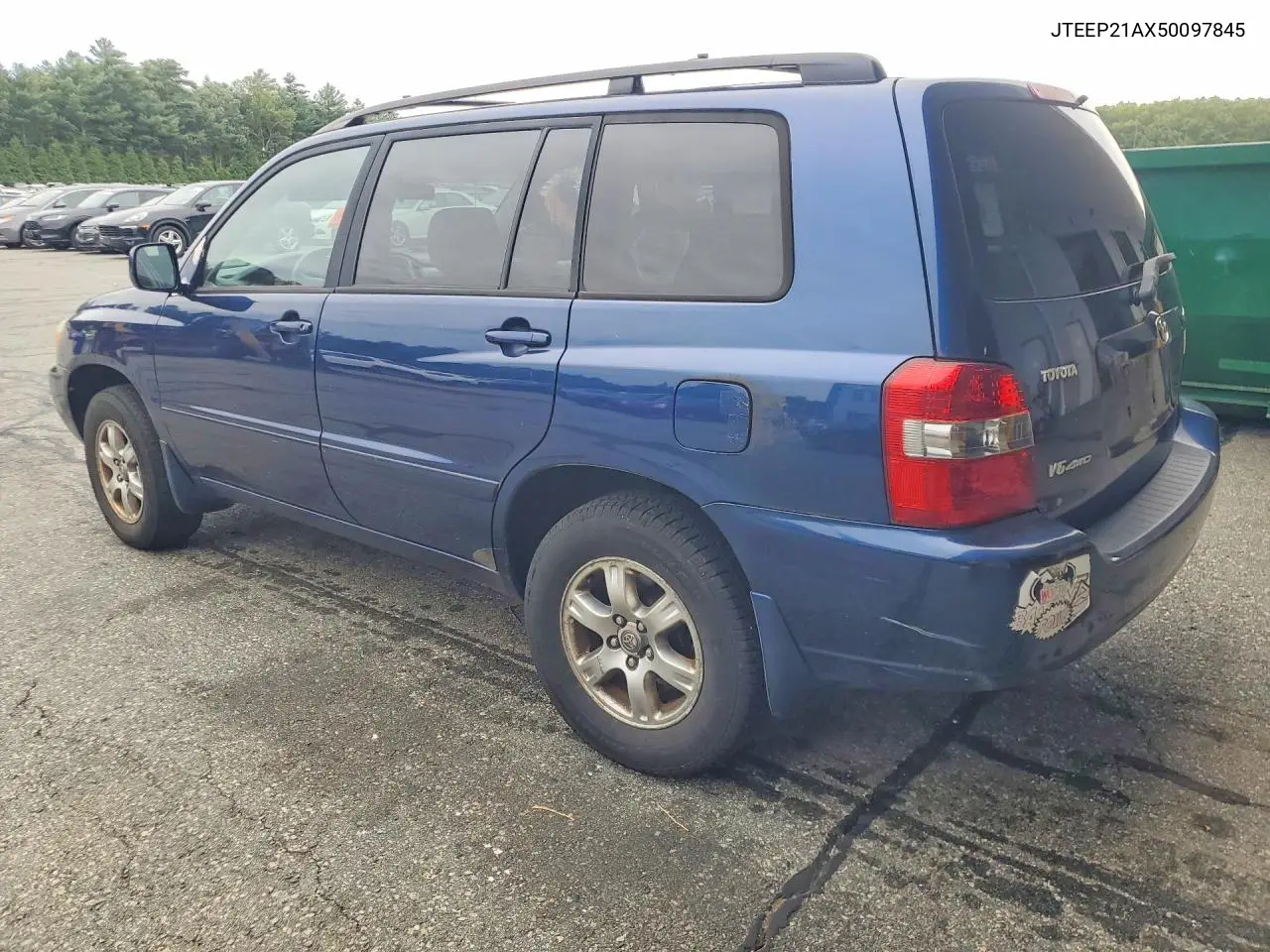 2005 TOYOTA HIGHLANDER VIN JTEEP21AX50097845 — фото 2