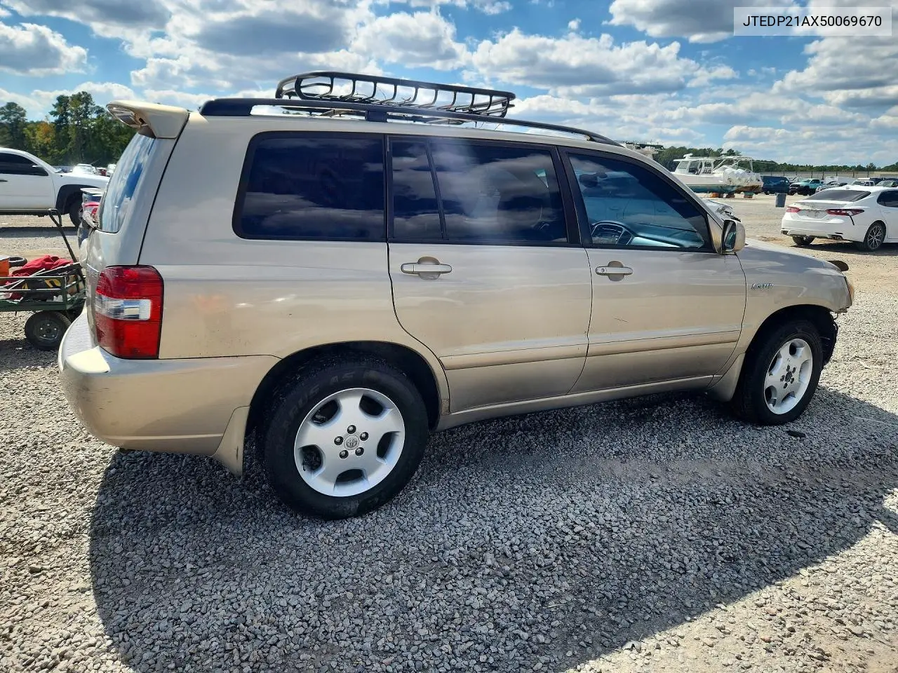 TOYOTA HIGHLANDER 2005, VIN JTEDP21AX50069670