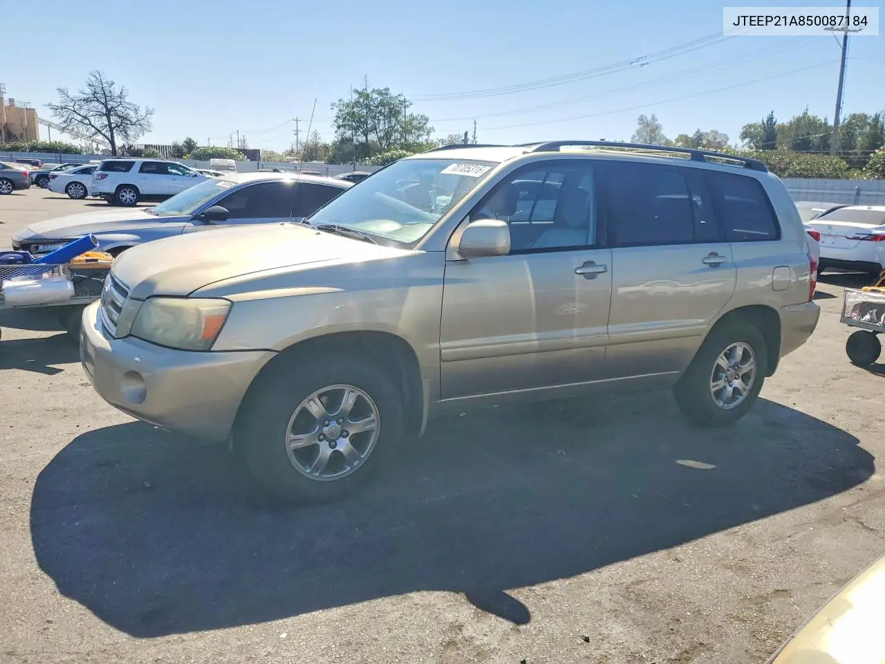 TOYOTA HIGHLANDER 2005, VIN JTEEP21A850087184