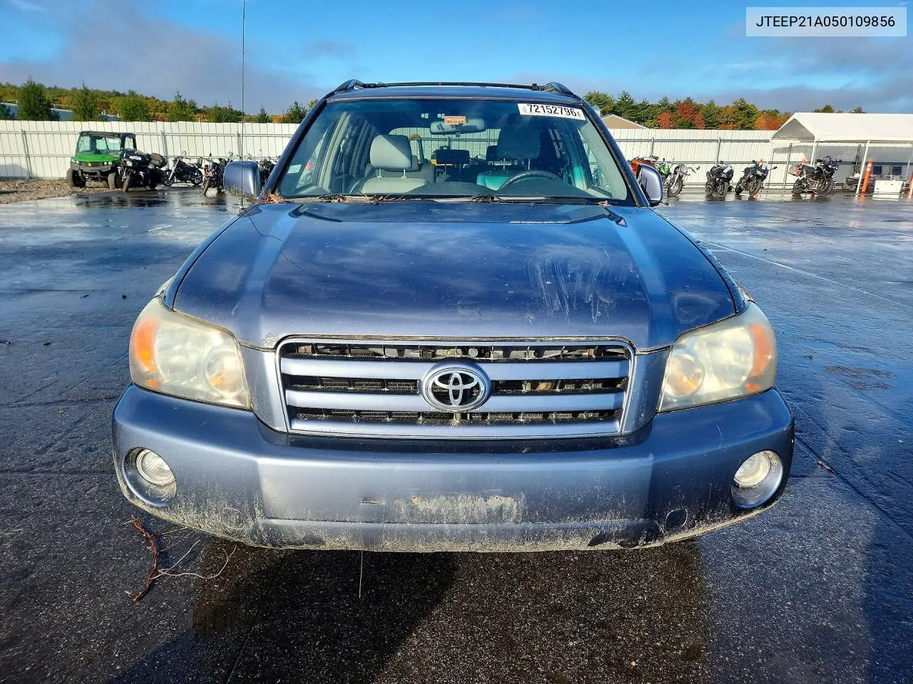 2005 TOYOTA HIGHLANDER VIN JTEEP21A050109856 — фото 5