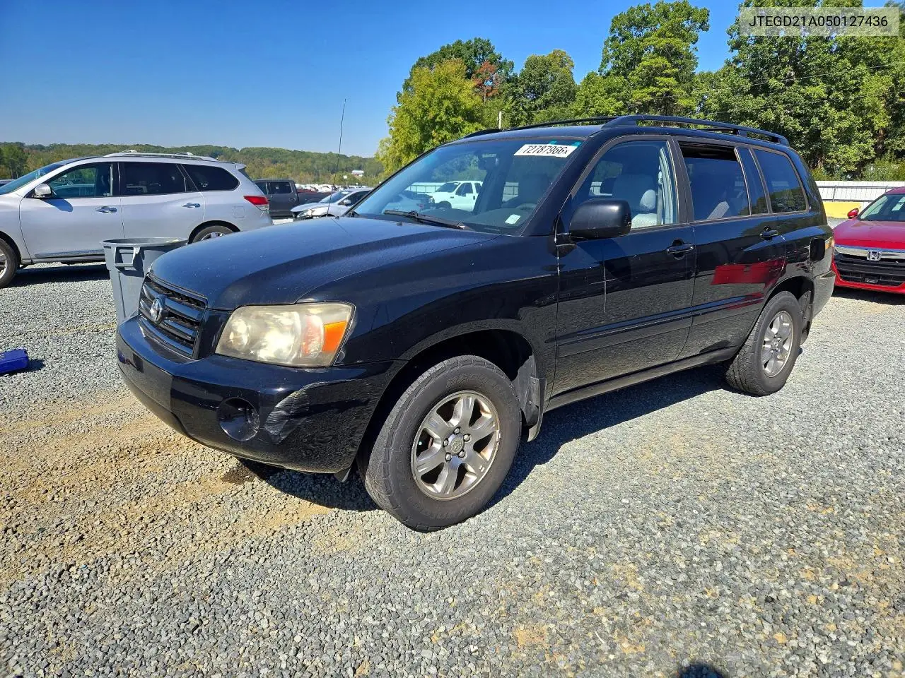 TOYOTA HIGHLANDER 2005, VIN JTEGD21A050127436