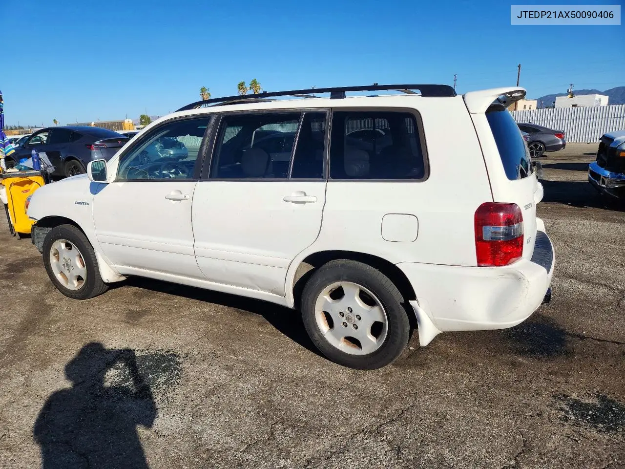 2005 TOYOTA HIGHLANDER VIN JTEDP21AX50090406 — фото 2