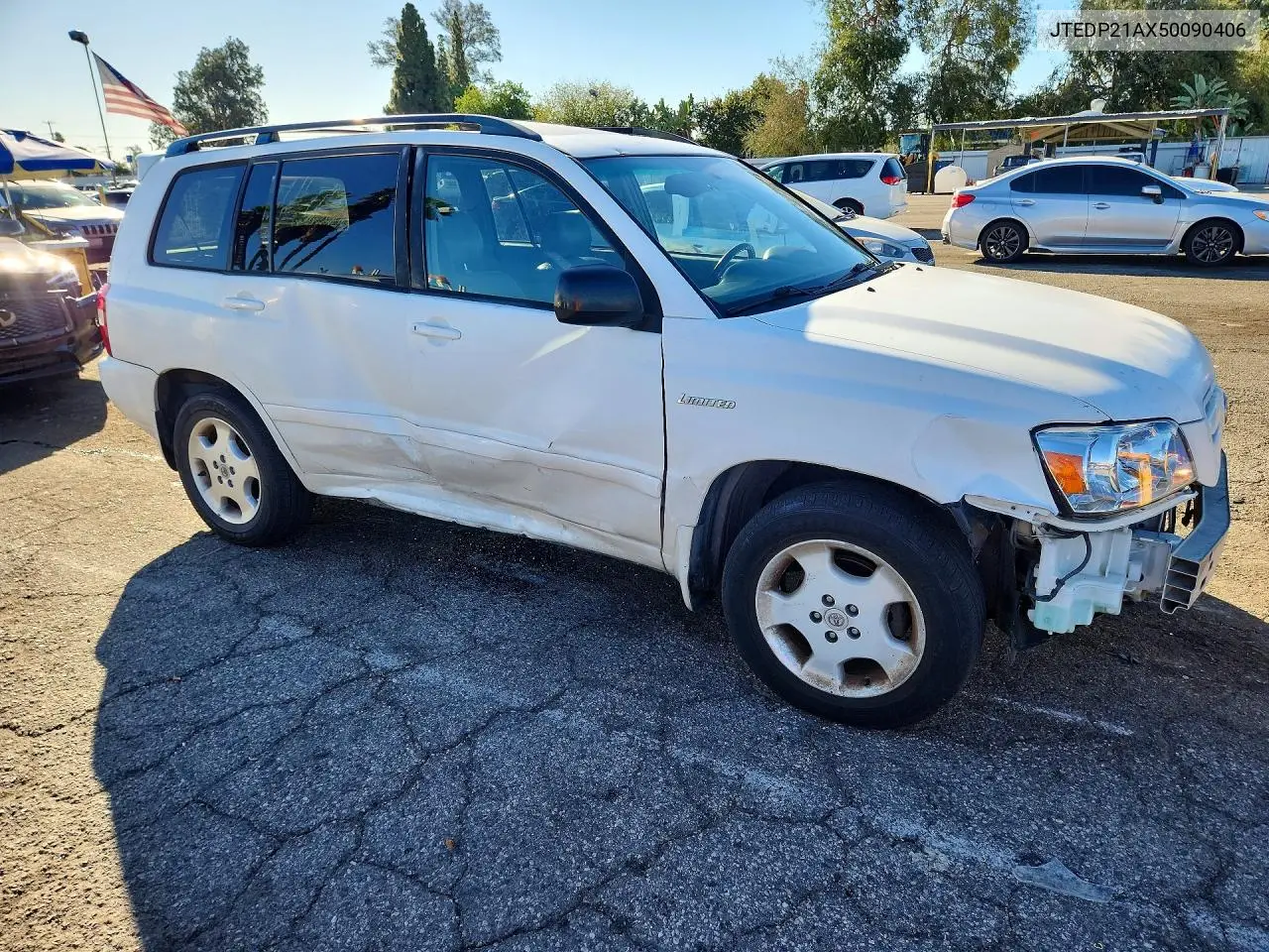2005 TOYOTA HIGHLANDER VIN JTEDP21AX50090406 — фото 4