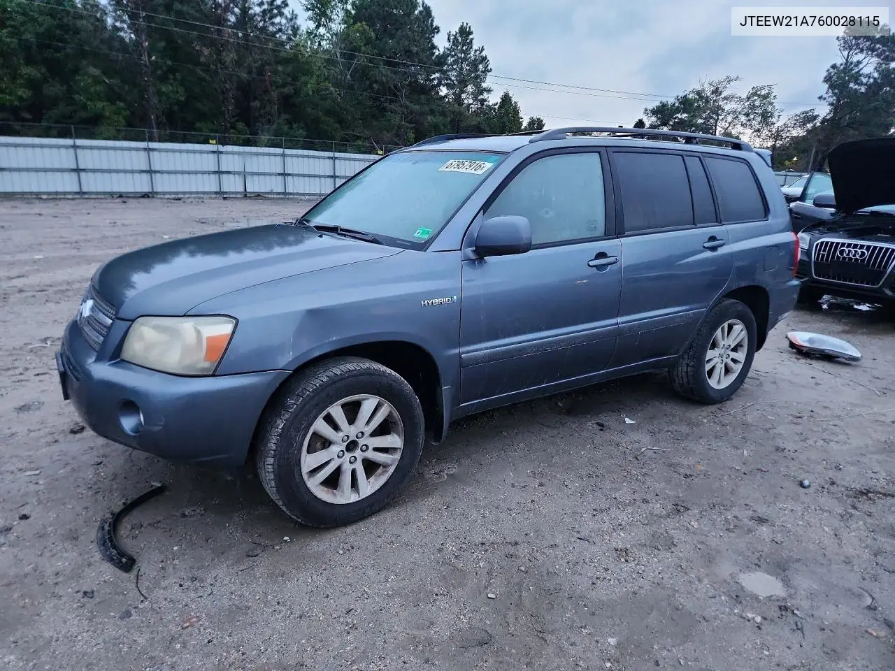 TOYOTA HIGHLANDER 2006, VIN JTEEW21A760028115