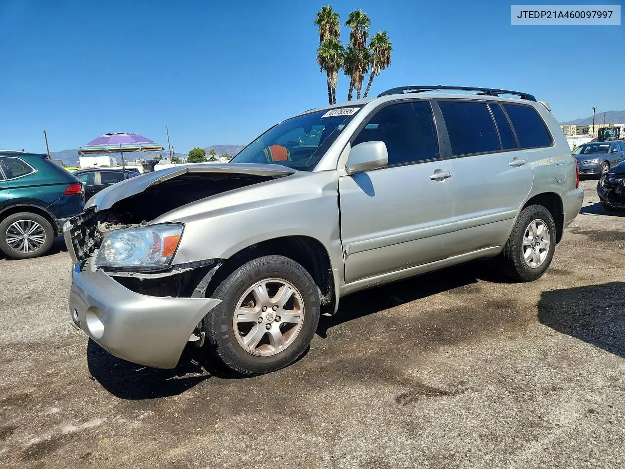 TOYOTA HIGHLANDER 2006, VIN JTEDP21A460097997