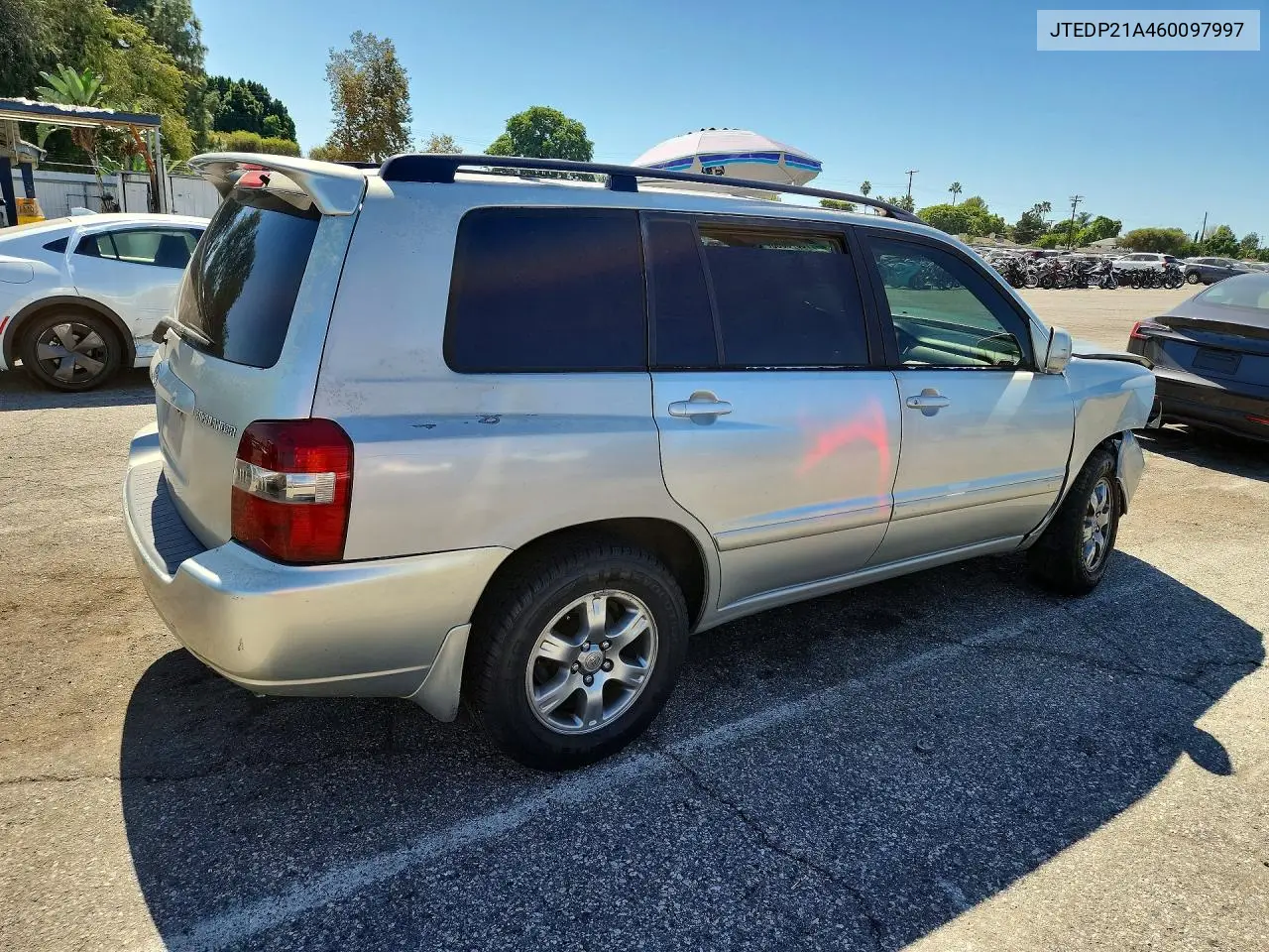 2006 TOYOTA HIGHLANDER VIN JTEDP21A460097997 — фото 3